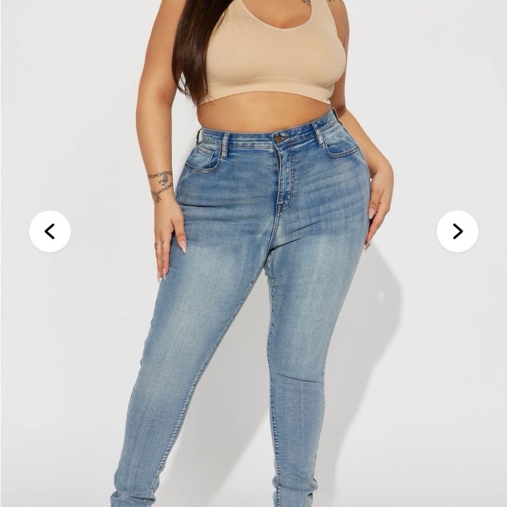 Fashion Nova Sky Blue Skinny Jeans